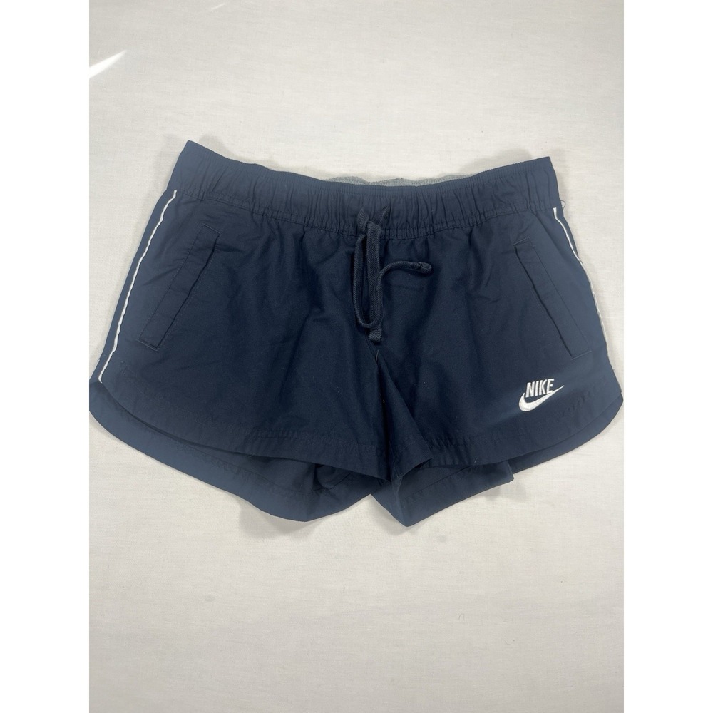 Nike Sportswear Women's Running Shorts Navy Blue Size L (12-14) - Picture 1 of 8